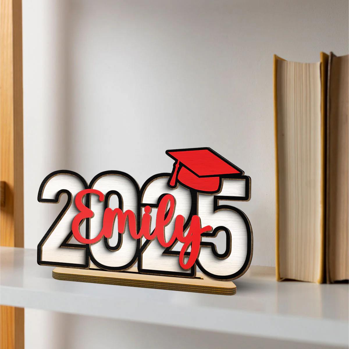 2025 Graduation Senior Personalized 2-Layer Standing Wooden Plaque - Image 2