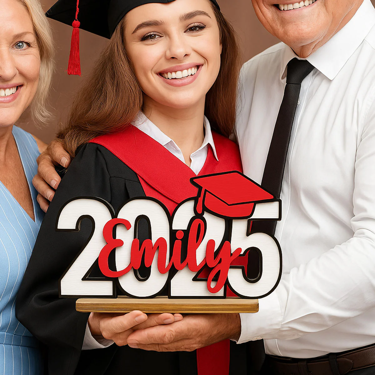 2025 Graduation Senior Personalized 2-Layer Standing Wooden Plaque - Image 5