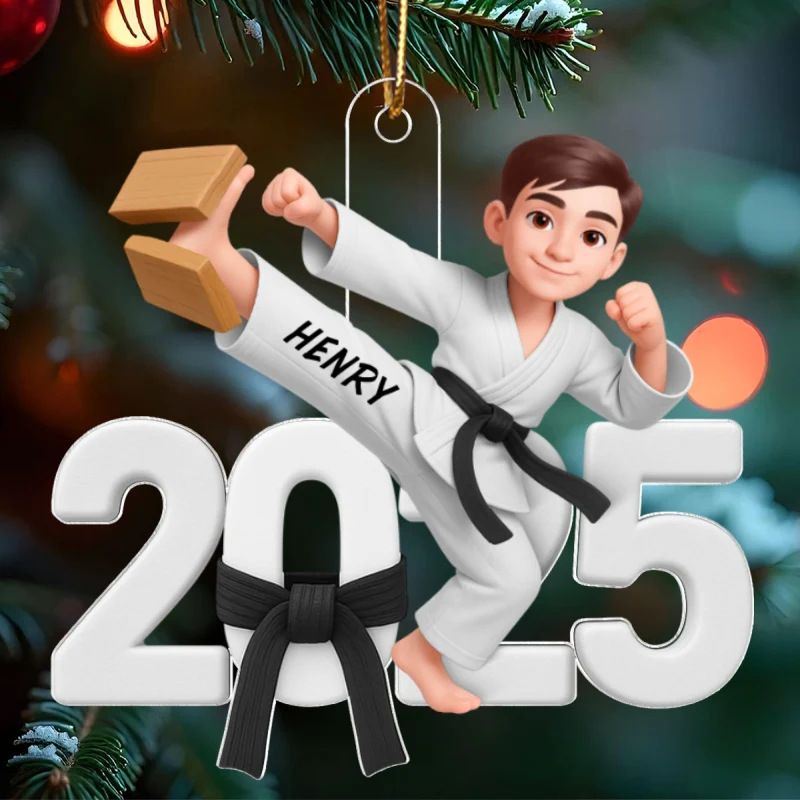 2025 Karate Boy Girl - Personalized Acrylic Ornament - Christmas Gift for Daughter, for Son - Image 11