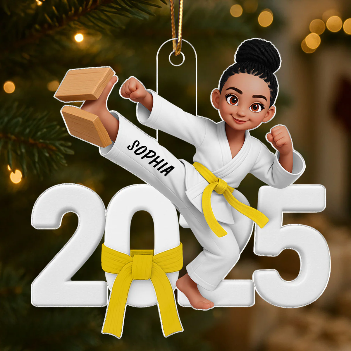 2025 Karate Boy Girl - Personalized Acrylic Ornament - Christmas Gift for Daughter, for Son - Image 3