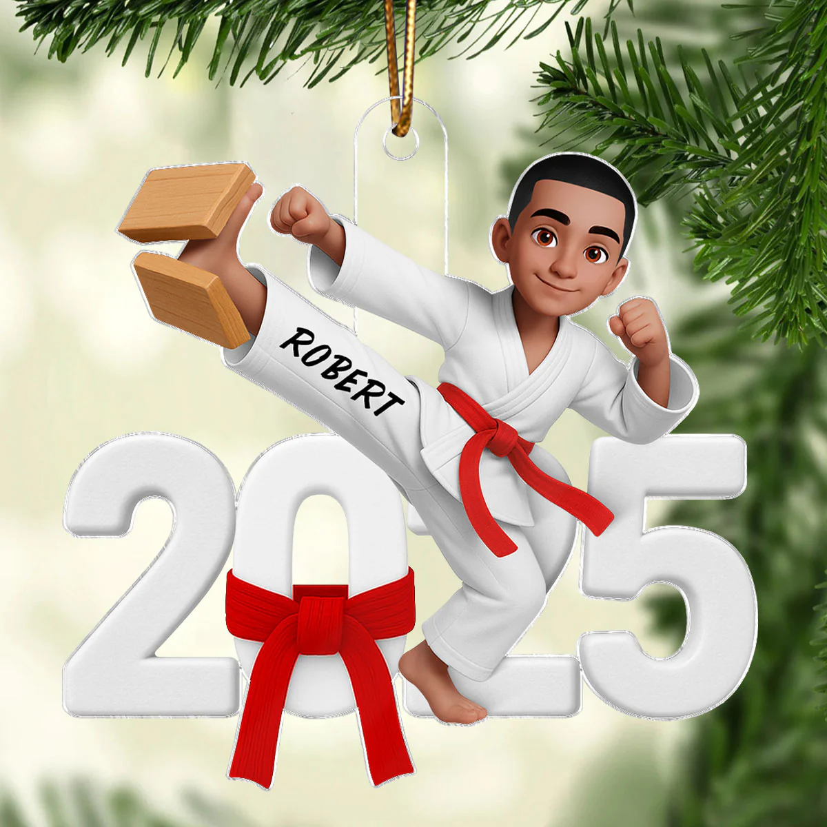 2025 Karate Boy Girl - Personalized Acrylic Ornament - Christmas Gift for Daughter, for Son - Image 4