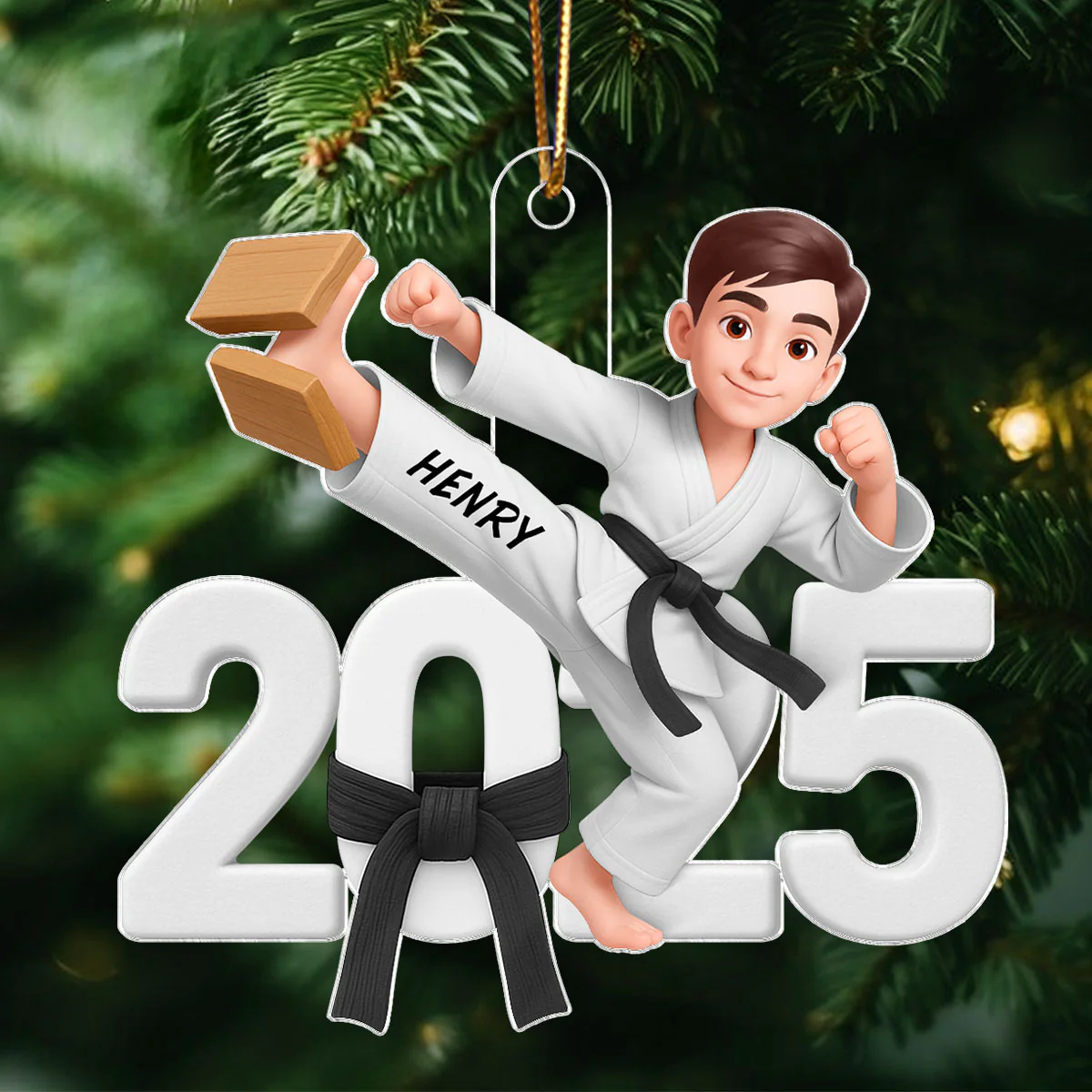 2025 Karate Boy Girl - Personalized Acrylic Ornament - Christmas Gift for Daughter, for Son - Image 8