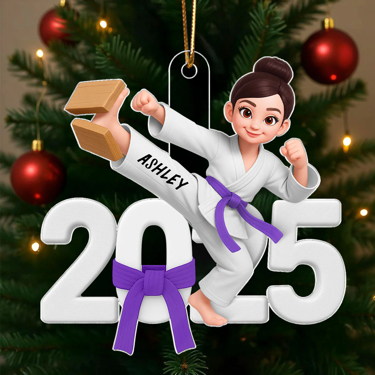2025 Karate Boy Girl - Personalized Acrylic Ornament - Christmas Gift for Daughter, for Son - Image 9