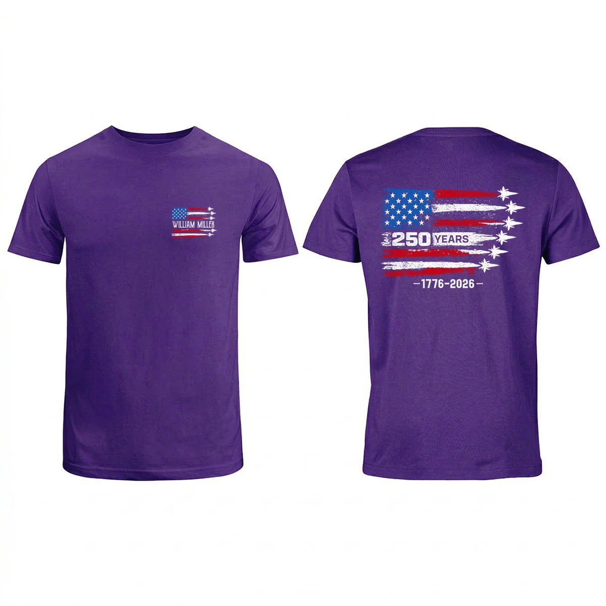 250 Years American Flag Jets Custom Name - Personalized Shirt - United States 250th Anniversary USA Patriotic - Image 14