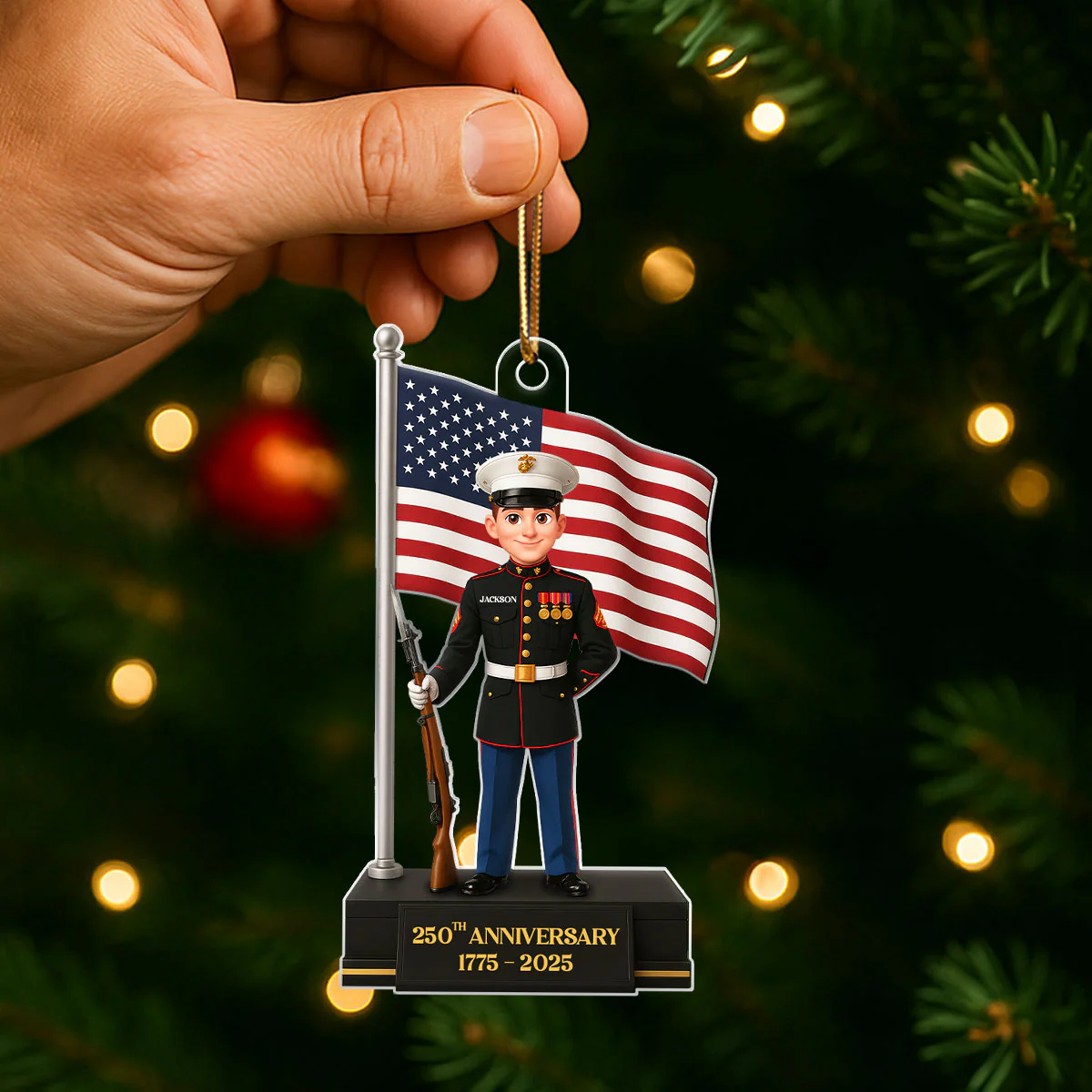 250TH Anniversary of The Marines - Personalized Acrylic Ornament - Unique Anniversary Gift For The Marines - Image 3