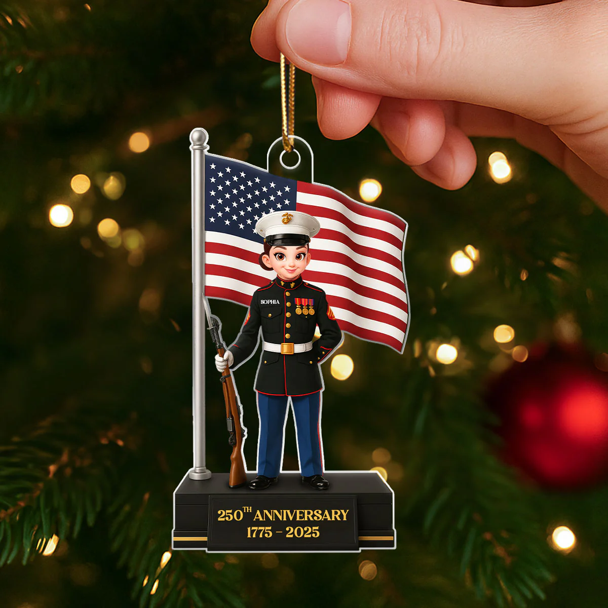 250TH Anniversary of The Marines - Personalized Acrylic Ornament - Unique Anniversary Gift For The Marines - Image 4