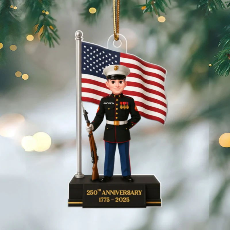 250TH Anniversary of The Marines - Personalized Acrylic Ornament - Unique Anniversary Gift For The Marines - Image 7