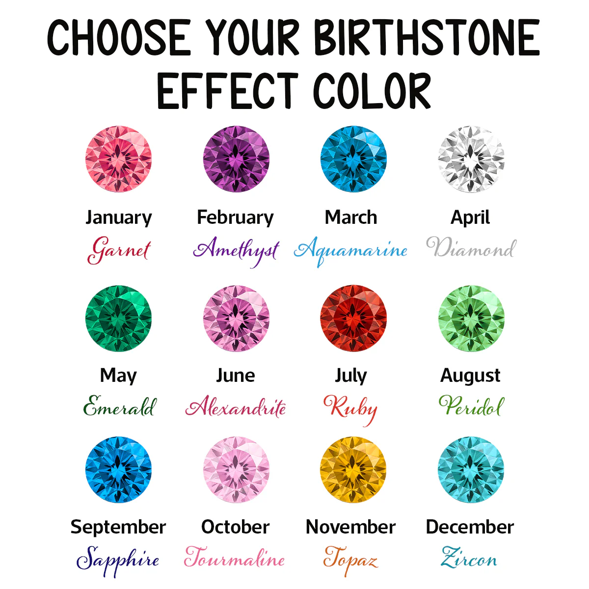 3D Birthstone Effect Custom Color Sisters Different Flowers From Same Garden - Personalized Glass Ornament - Gift For Sisters - Image 4