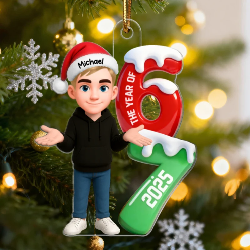 3D Effect 67 Six Seven 2025 Slang Christmas - Personalized Acrylic Ornament - Funny Christmas Gift For Teen, Grandkid, Gen Alpha - Image 10