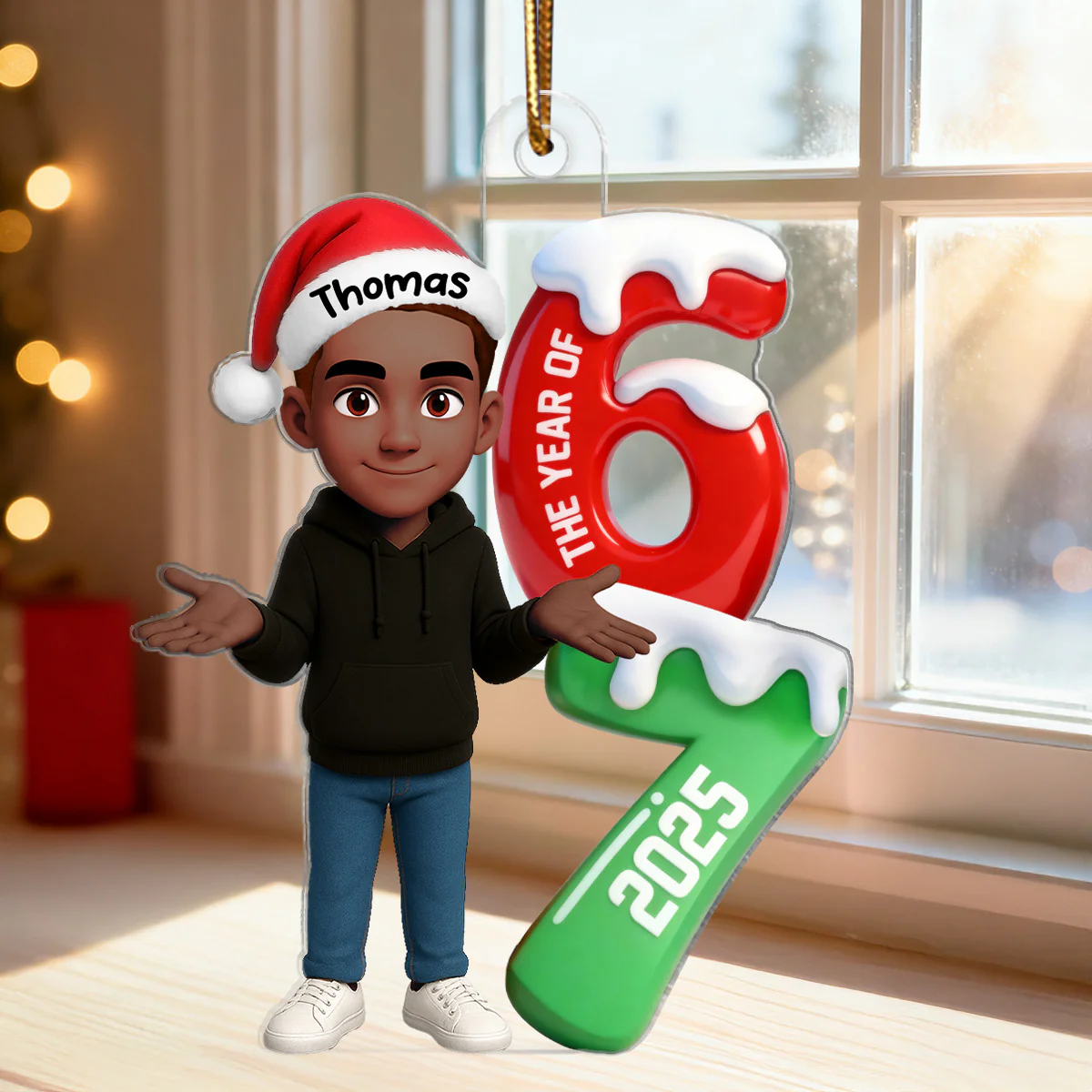 3D Effect 67 Six Seven 2025 Slang Christmas - Personalized Acrylic Ornament - Funny Christmas Gift For Teen, Grandkid, Gen Alpha - Image 5