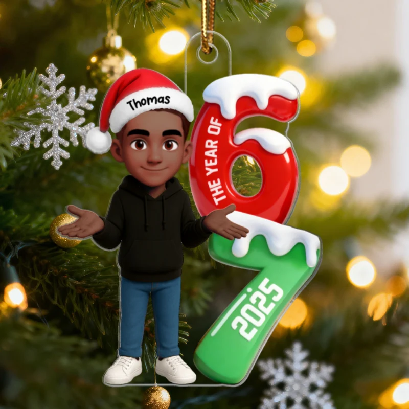 3D Effect 67 Six Seven 2025 Slang Christmas - Personalized Acrylic Ornament - Funny Christmas Gift For Teen, Grandkid, Gen Alpha - Image 8