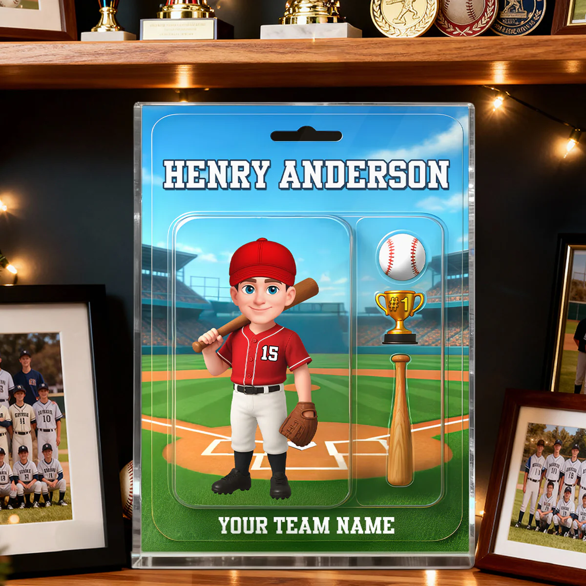 Baseball Player Baseball Things - Personalized Acrylic Block Plaque - Christmas Gift For Baseball Players - Image 2