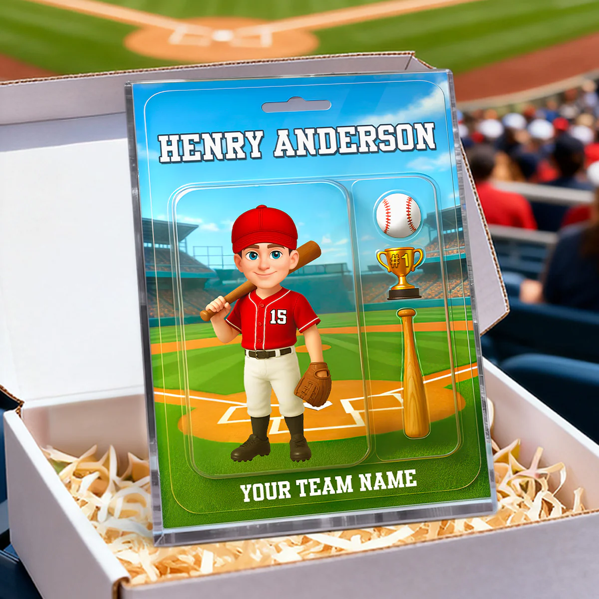 Baseball Player Baseball Things - Personalized Acrylic Block Plaque - Christmas Gift For Baseball Players - Image 3