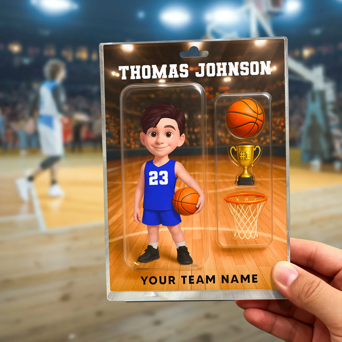 3D Effect Basketball Custom Figure Style - Personalized Acrylic Block Plaque - Christmas Gift For Basketball Players - Image 6