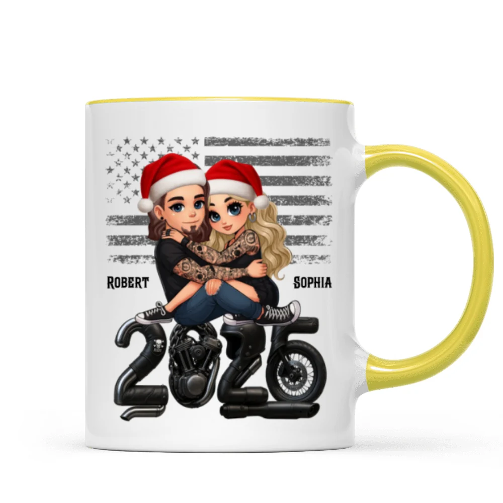 3D Effect Biker Couple Christmas - Personalized Mug - Gift For Bikers, Gift For Him, For Her - Image 20