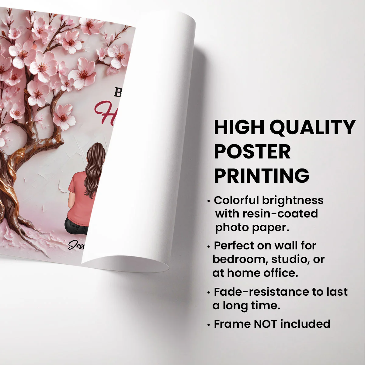 3D Effect Blossom Tree MOM To Us You Are The World Personalized Poster, Gift For Mom - Image 8
