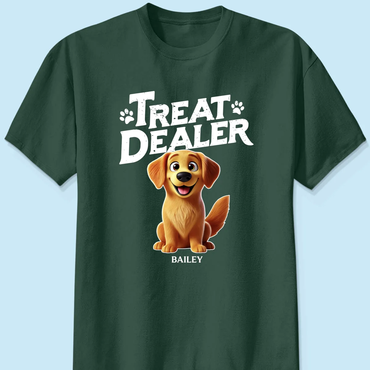 3D Effect Cartoon Dog Treat Dealer Personalized Shirt, Gift For Dog Lovers - Image 12