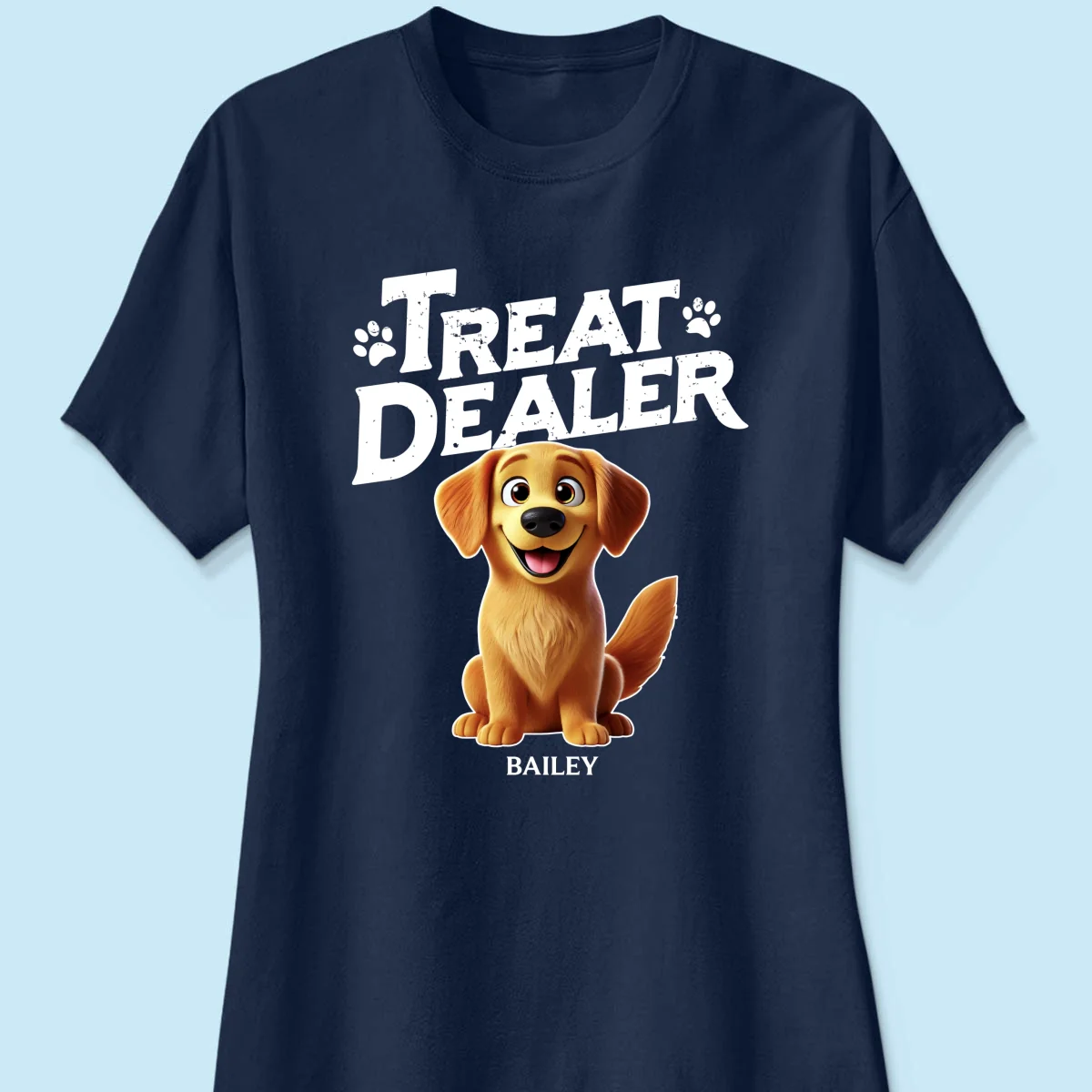 3D Effect Cartoon Dog Treat Dealer Personalized Shirt, Gift For Dog Lovers - Image 14
