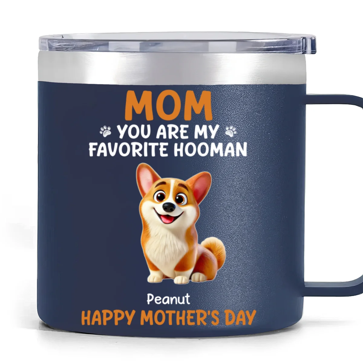 Cartoon Funny Dogs You Are My Favorite Hooman Personalized Stainless Steel Tumbler, Funny Father's Day Gift For Dog Dad - Image 13
