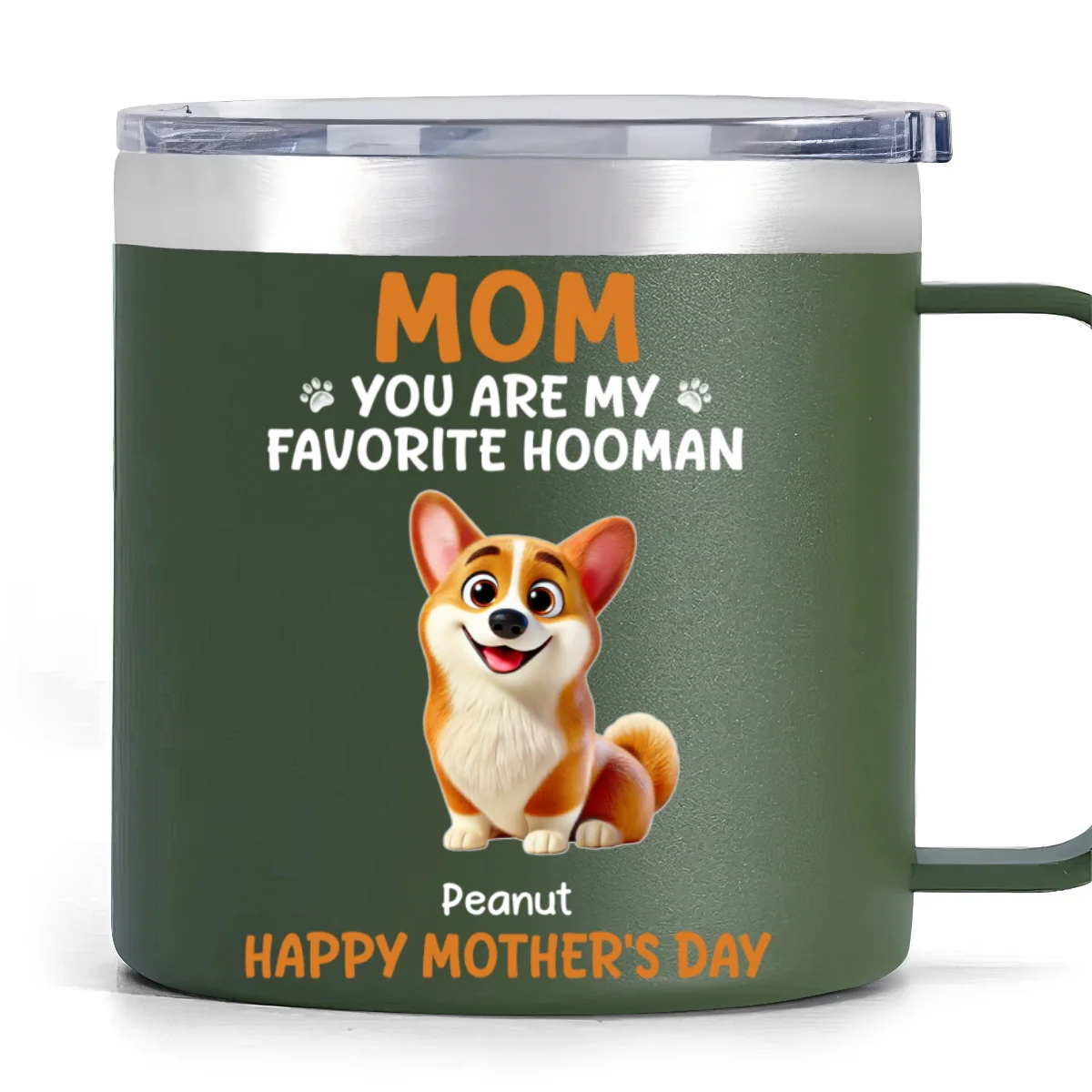 Cartoon Funny Dogs You Are My Favorite Hooman Personalized Stainless Steel Tumbler, Funny Father's Day Gift For Dog Dad - Image 14