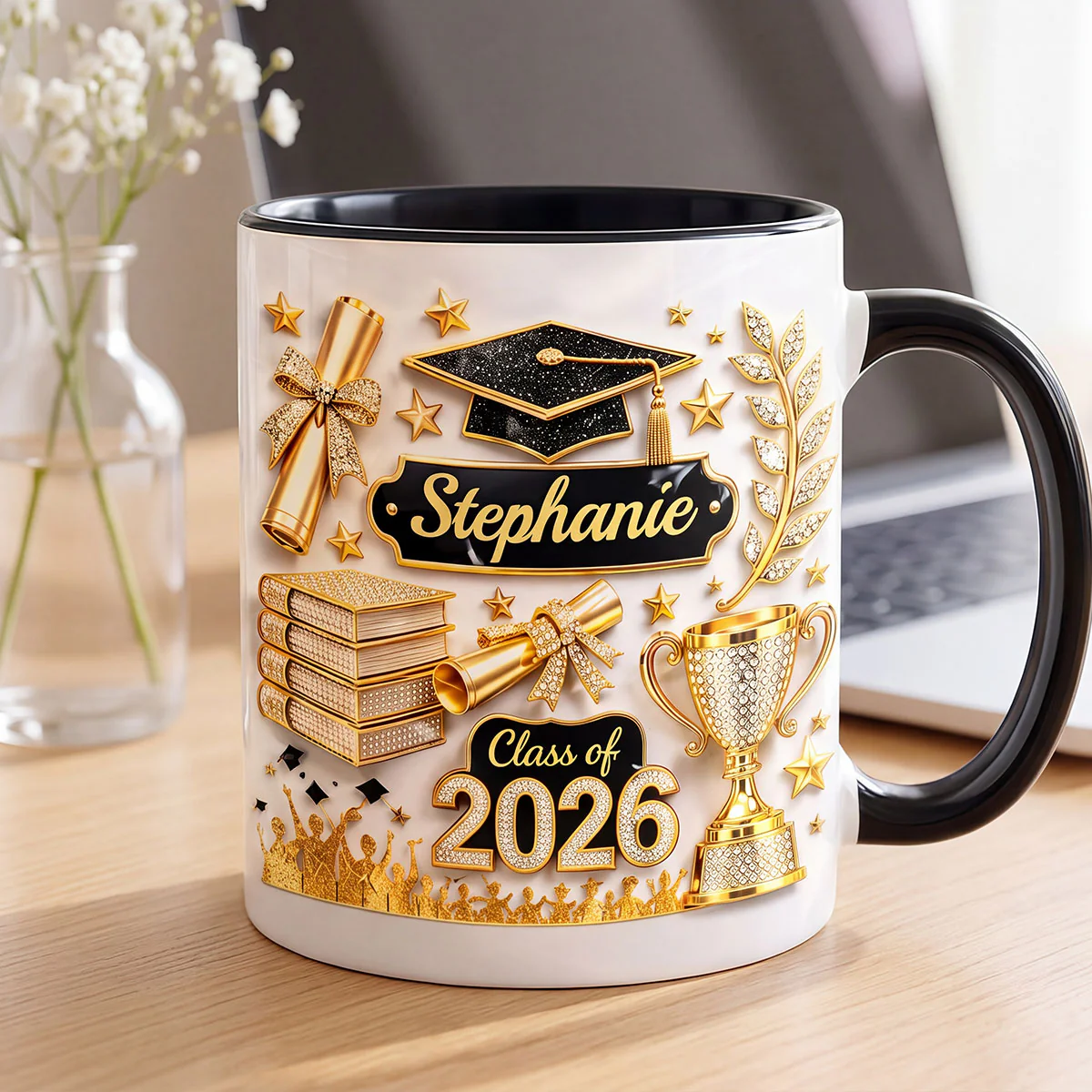 Class Of Graduation - Personalized Mug - Graduation Gift, Keepsake For Daughter, Granddaughter