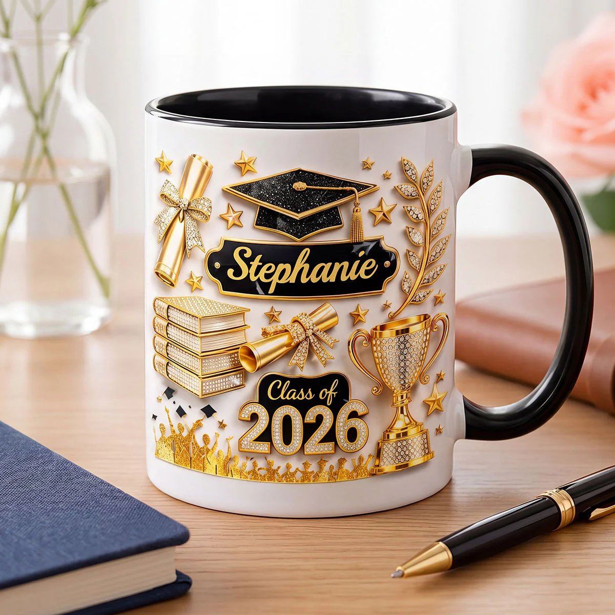 Class Of Graduation - Personalized Mug - Graduation Gift, Keepsake For Daughter, Granddaughter - Image 3