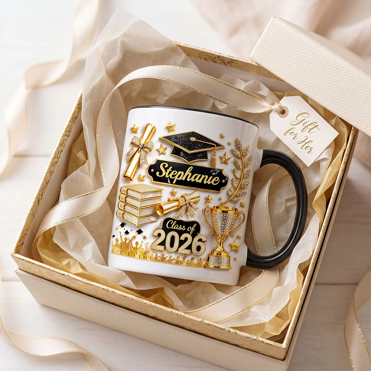 Class Of Graduation - Personalized Mug - Graduation Gift, Keepsake For Daughter, Granddaughter - Image 6