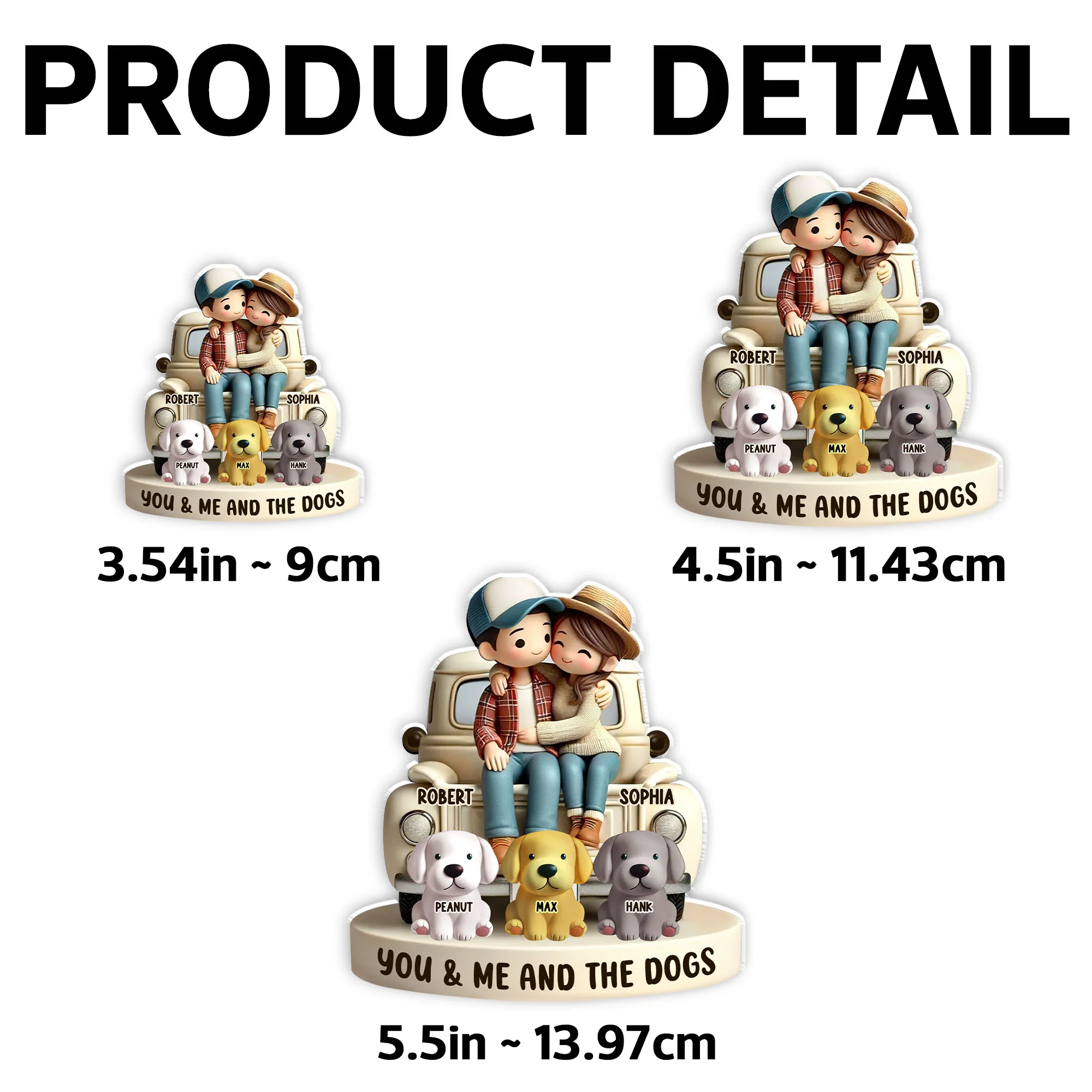3D Effect Couple On Truck You Me And The Dog Cats Personalized Fridge Magnet, Heartfelt Gift For Couple, For Dog Lovers, Cat Lovers, Pet Lovers - Image 7