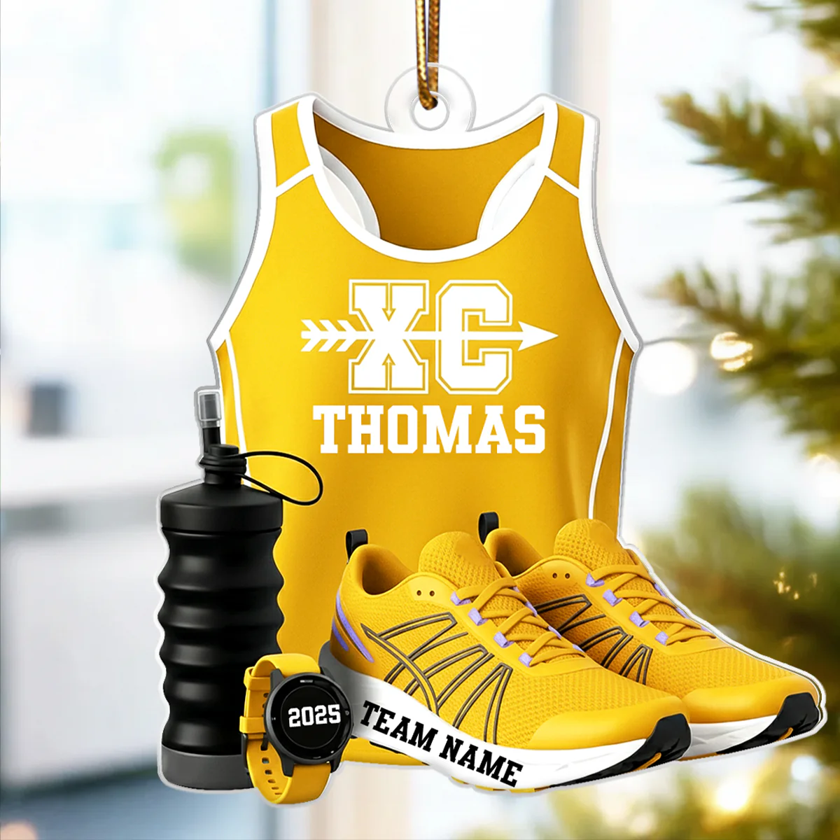 3D Effect Cross Country Runner - Personalized Acrylic Ornament - Unique Christmas Gift For Son, Daughter, Grandson, Granddaughter - Image 5