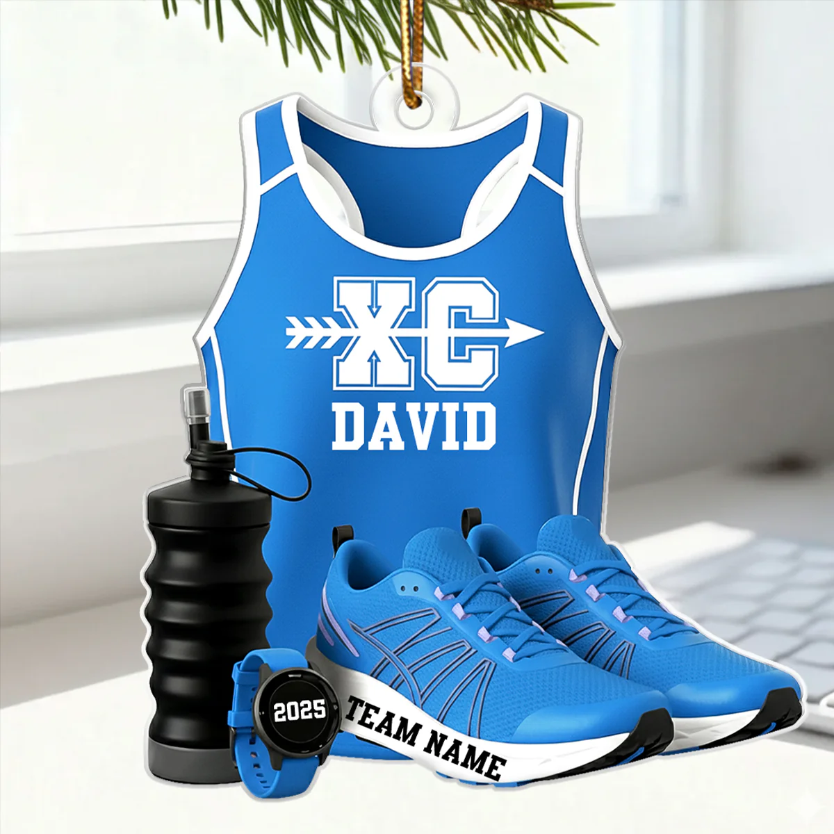 3D Effect Cross Country Runner - Personalized Acrylic Ornament - Unique Christmas Gift For Son, Daughter, Grandson, Granddaughter - Image 6