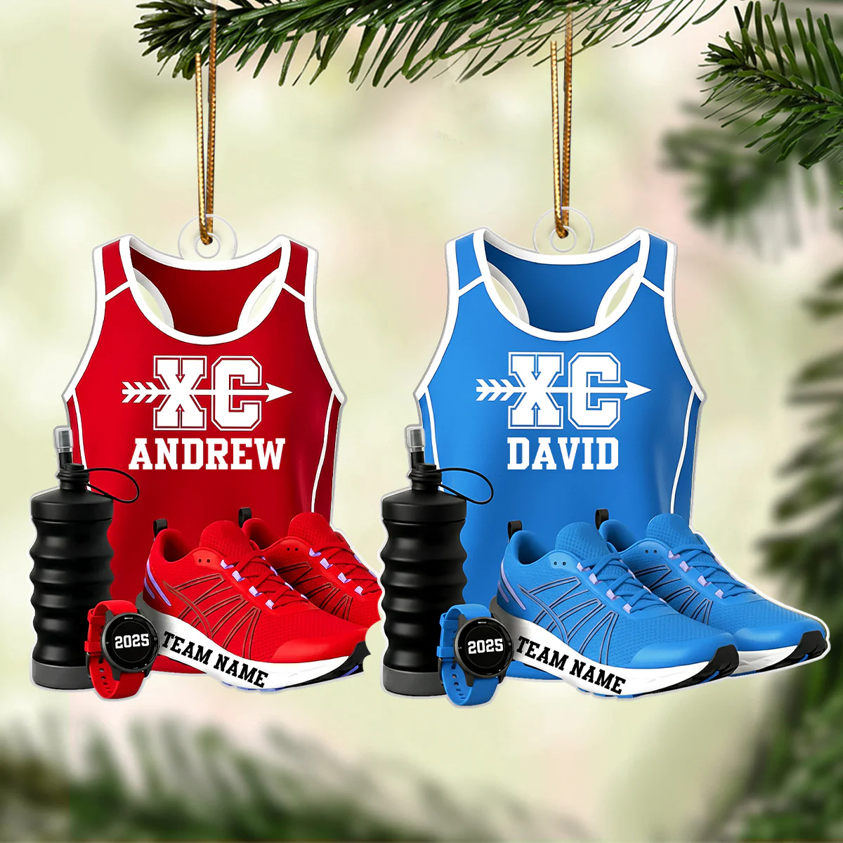 3D Effect Cross Country Runner - Personalized Acrylic Ornament - Unique Christmas Gift For Son, Daughter, Grandson, Granddaughter - Image 7