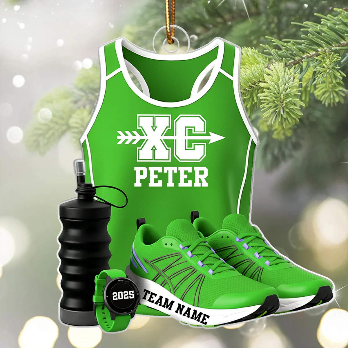 3D Effect Cross Country Runner - Personalized Acrylic Ornament - Unique Christmas Gift For Son, Daughter, Grandson, Granddaughter - Image 8