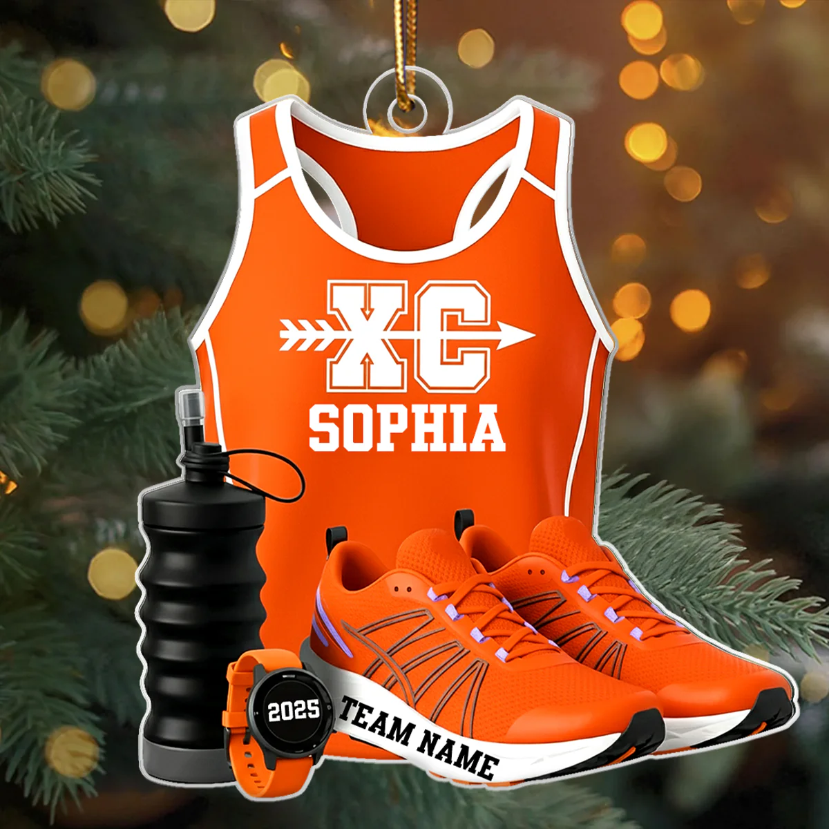 3D Effect Cross Country Runner - Personalized Acrylic Ornament - Unique Christmas Gift For Son, Daughter, Grandson, Granddaughter - Image 9