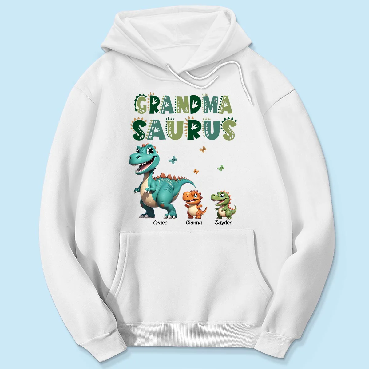 3D Effect Cute Dinosaurs Grandmasaurus Mamasaurus Personalized Shirt| Appreciation Gift, Birthday Gift For Mom, Grandma - Image 9