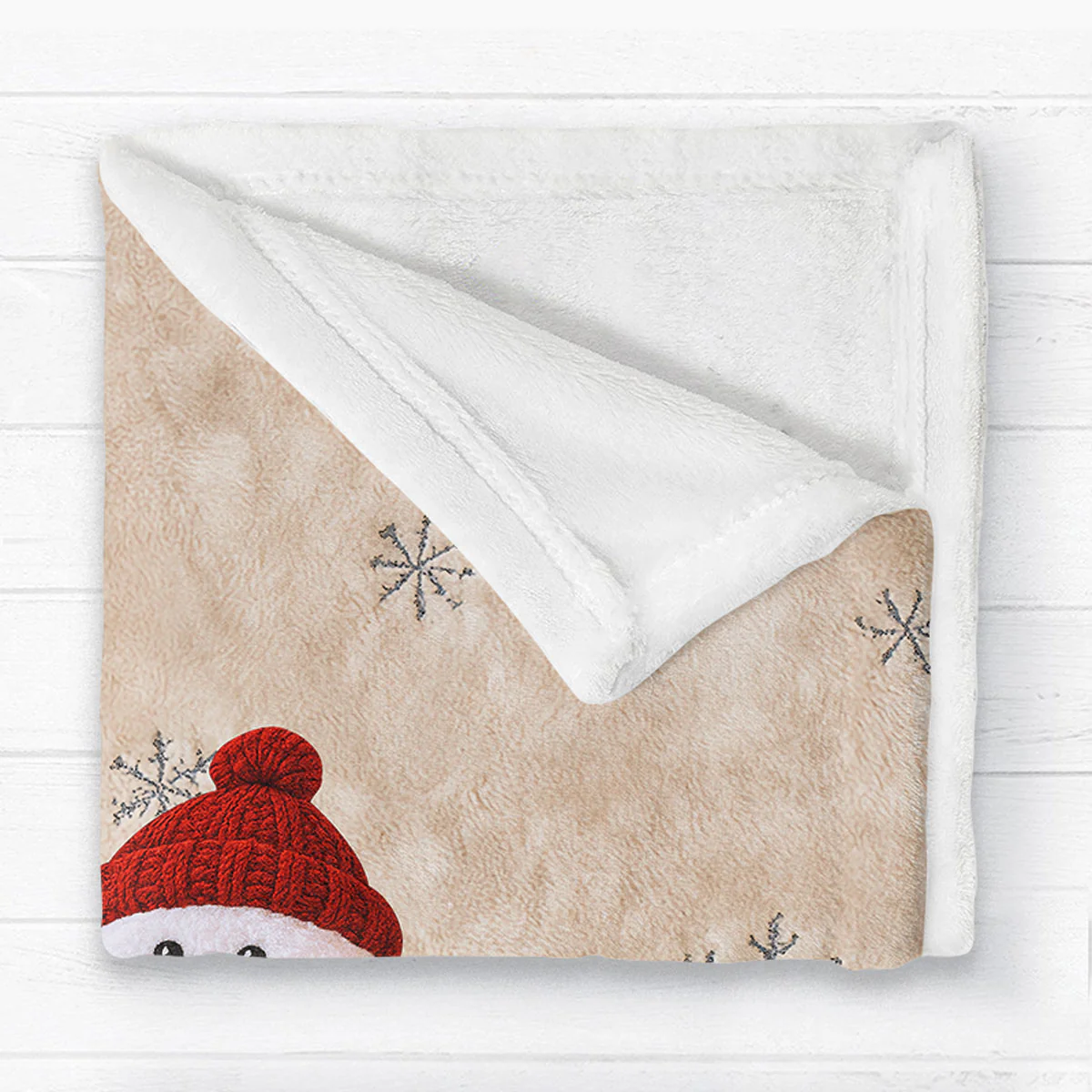 Christmas Grandma Grandkids Snowman Together - Personalized Fleece Blanket - Gift For Grandparents, Grandkids, Granddaughter, Grandson - Image 2