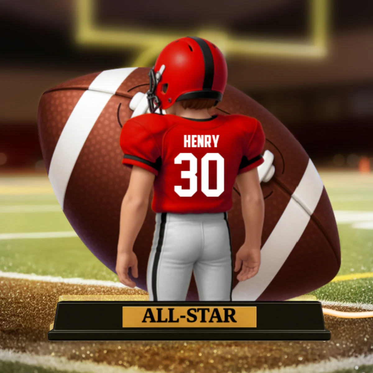 3D Effect Football Teenager Player - Personalized Light Box - Christmas Gift For Teen Boy, Son, Grandson - Image 12