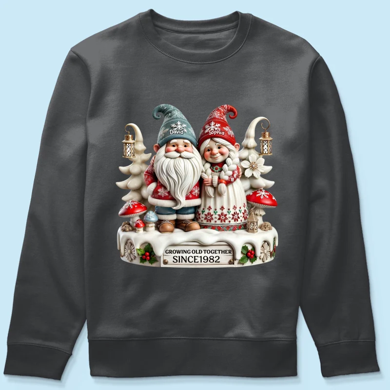 3D Effect Gnome Couple Together Christmas Personalized Shirt, Heartfelt Gift For Couple, For Him, For Her, Husband, Wife - Image 22