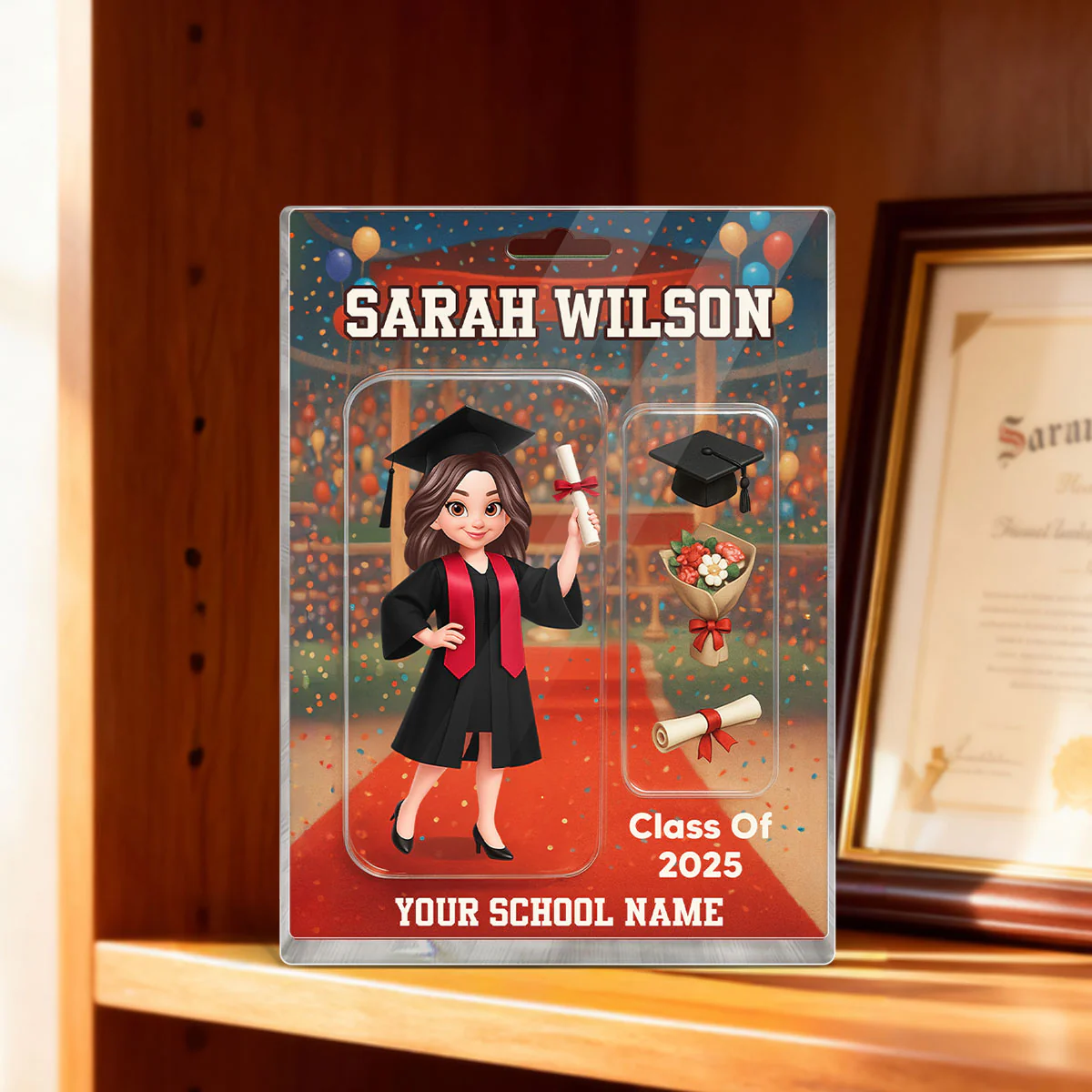 3D Effect Graduation Custom Figure Style - Personalized Acrylic Block Plaque - Christmas Gift For Graduates - Image 5