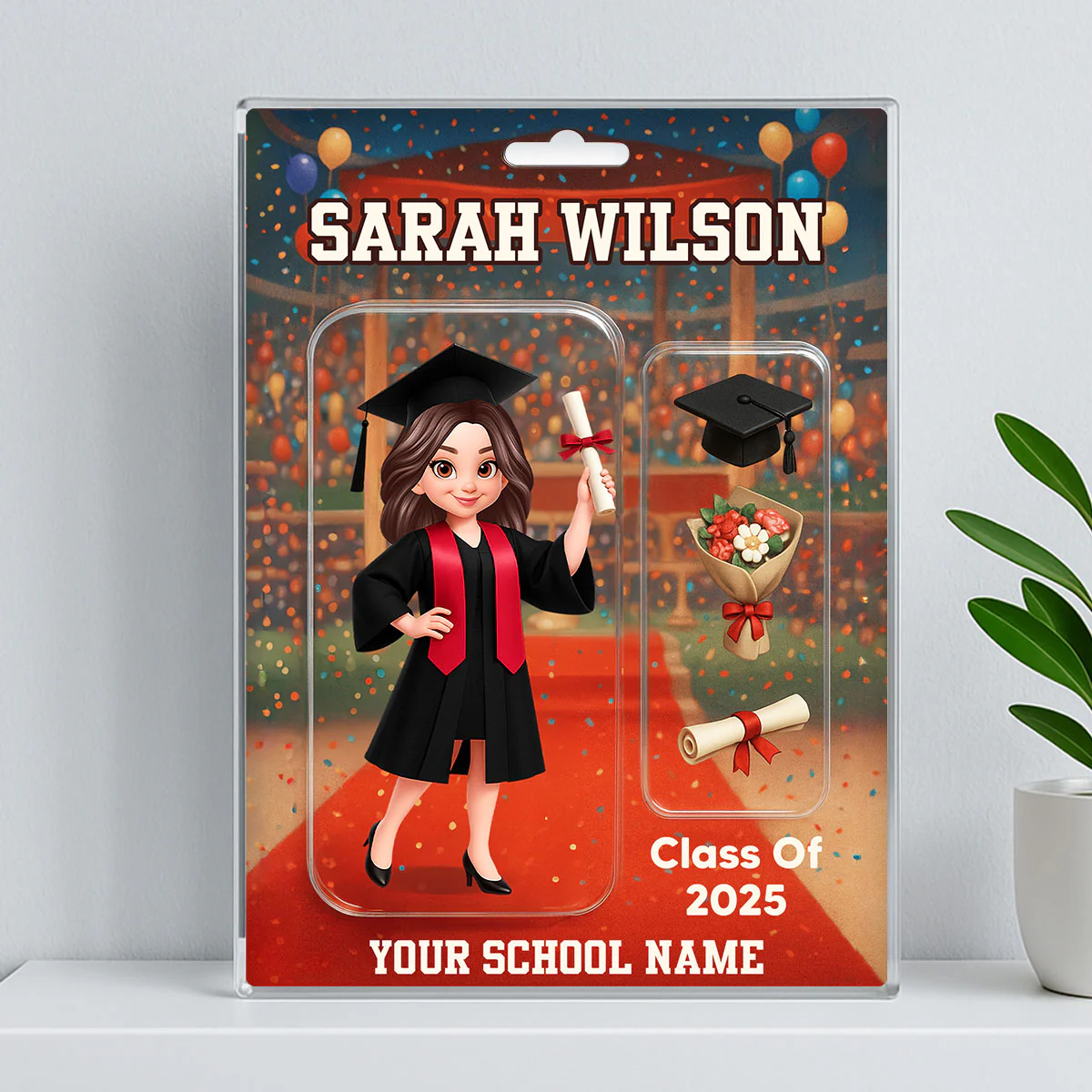3D Effect Graduation Custom Figure Style - Personalized Acrylic Block Plaque - Christmas Gift For Graduates - Image 9