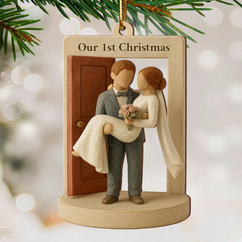 3D Effect Groom Carrying Bride Threshold Door - Personalized Wooden Ornament - Wedding Couple Threshold | Just Married Newlyweds Marriage Keepsake - Image 7