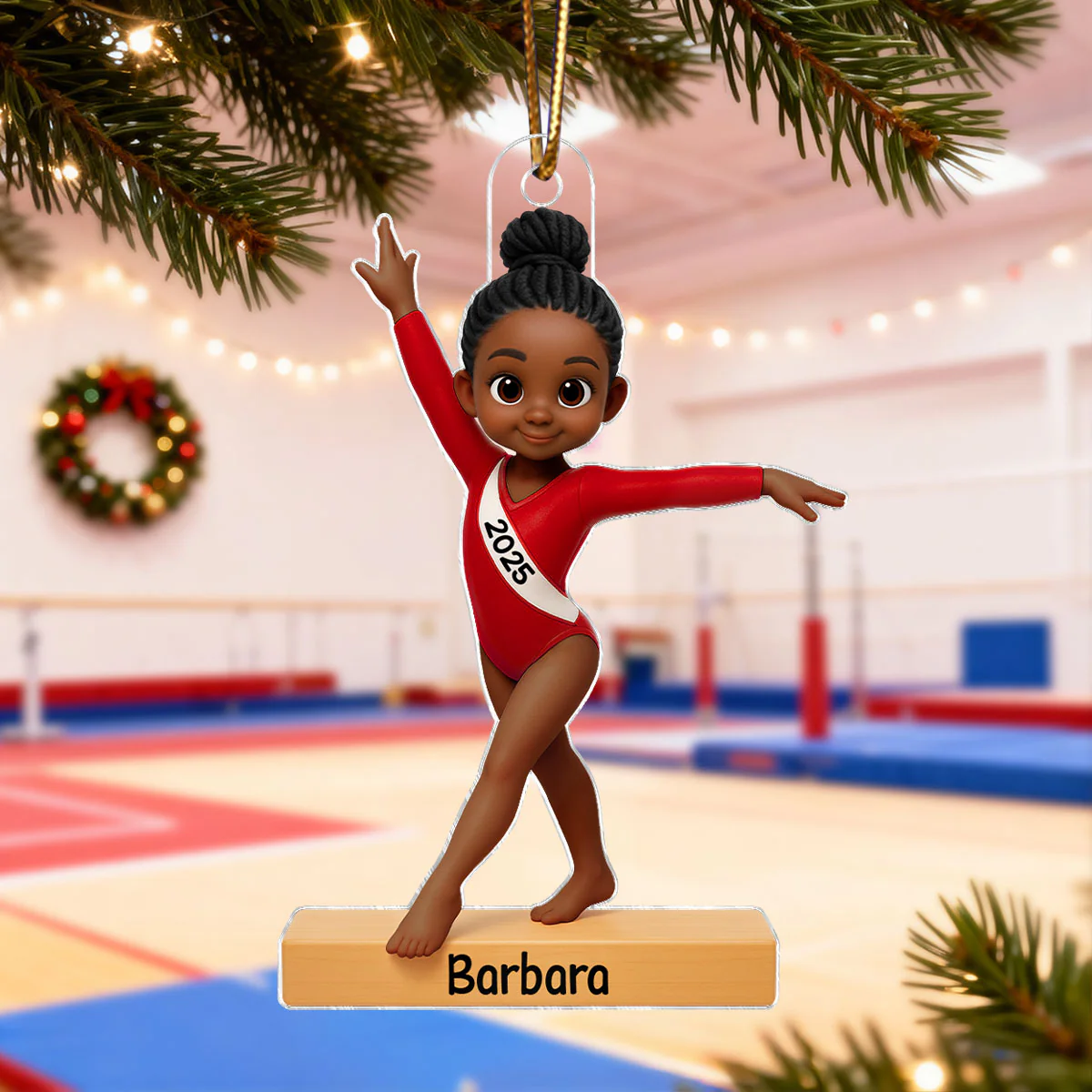 3D Effect Gymnastic Girl - Personalized Acrylic Ornament - Christmas Gift For Daughter Granddaughter - Image 4