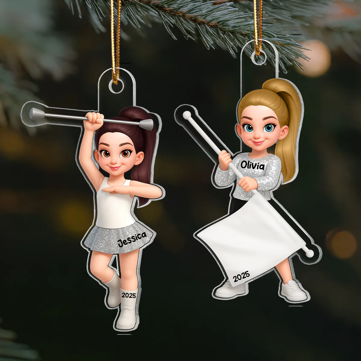 3D Effect Marching Band - Personalized Acrylic Car Hanger - Gift For Granddaughter, Grandson, Daughter, Son, Teen, Kid - Image 6