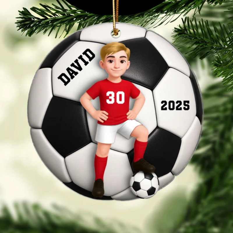 3D Effect Sport Boy Girl - Personalized Acrylic Ornament - Christmas Gift For Daughter For Son - Image 12