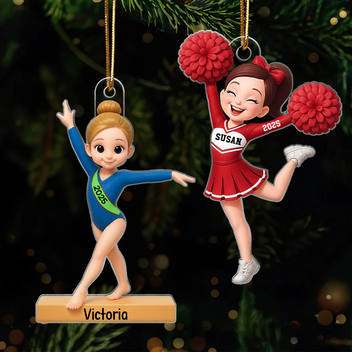 3D Effect Sport Boy Girl - Personalized Acrylic Ornament - Christmas Gift For Daughter For Son - Image 5