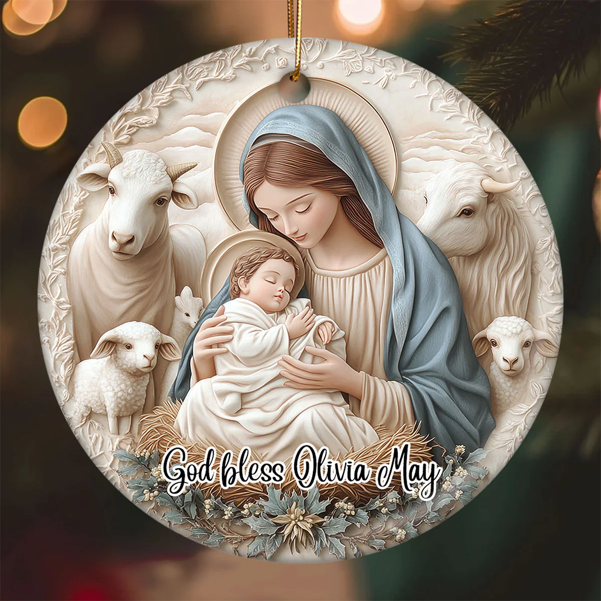 3D Nativity Scene "Birth Of Christ" Christmas Ornament - Image 2