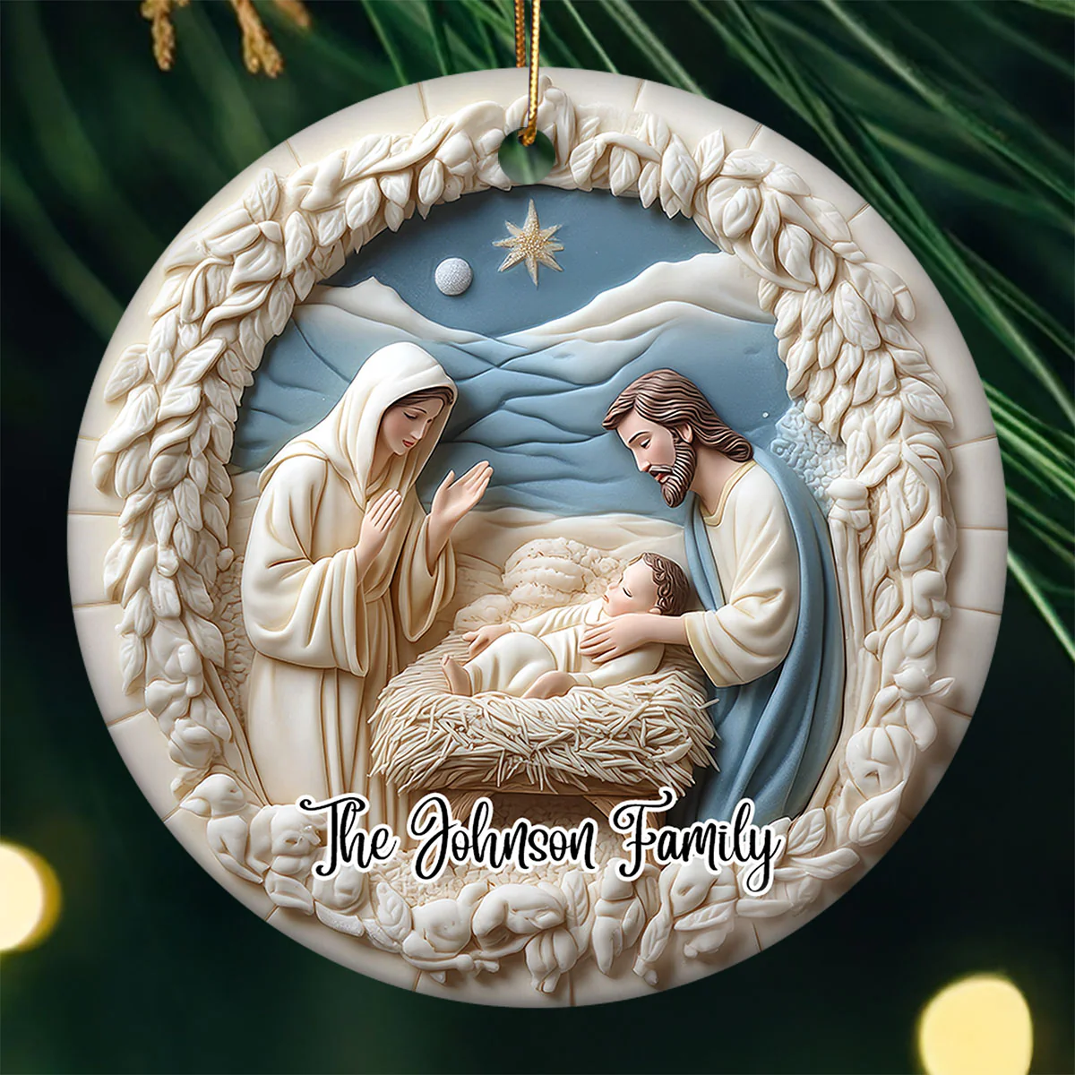 3D Nativity Scene "Birth Of Christ" Christmas Ornament - Image 3