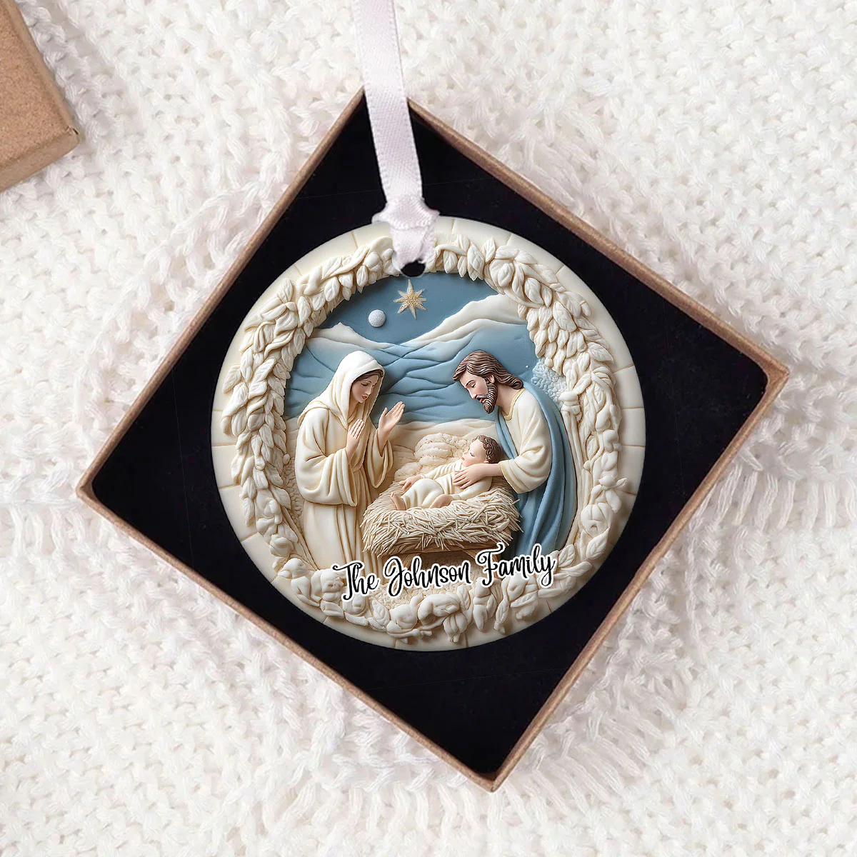 3D Nativity Scene "Birth Of Christ" Christmas Ornament - Image 7