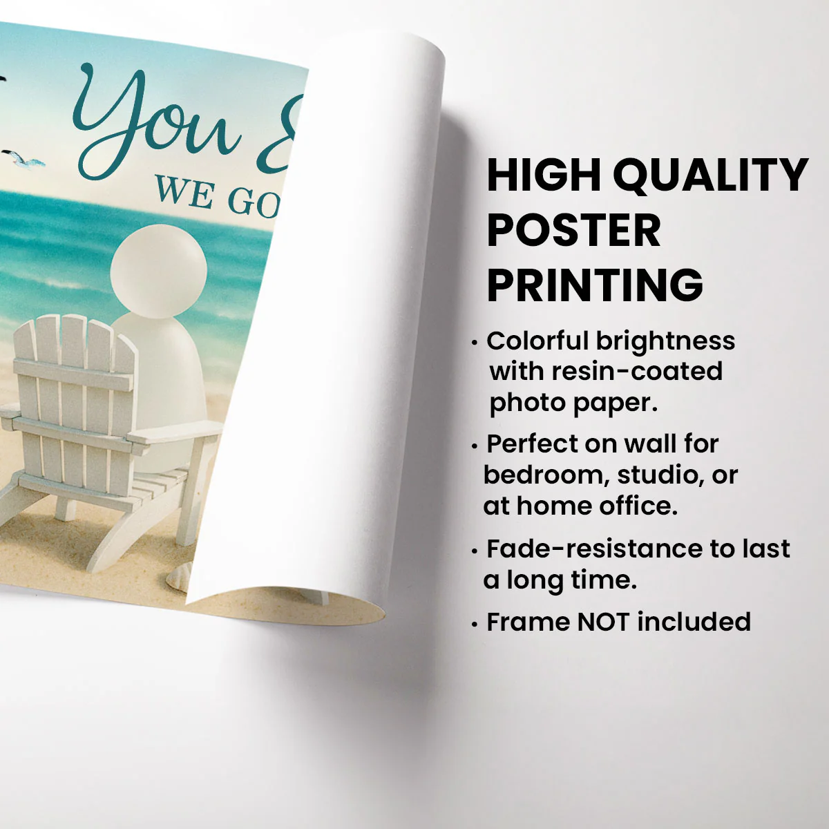 3D Sea Glass Effect Couple You & Me We Got This - Personalized Poster - Image 6