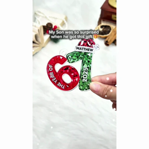 3D Shining Effect 67 Six Seven 2025 Slang Christmas - Personalized Acrylic Ornament - Funny Christmas Gift For Teen, Grandkid, Gen Alpha - Image 2