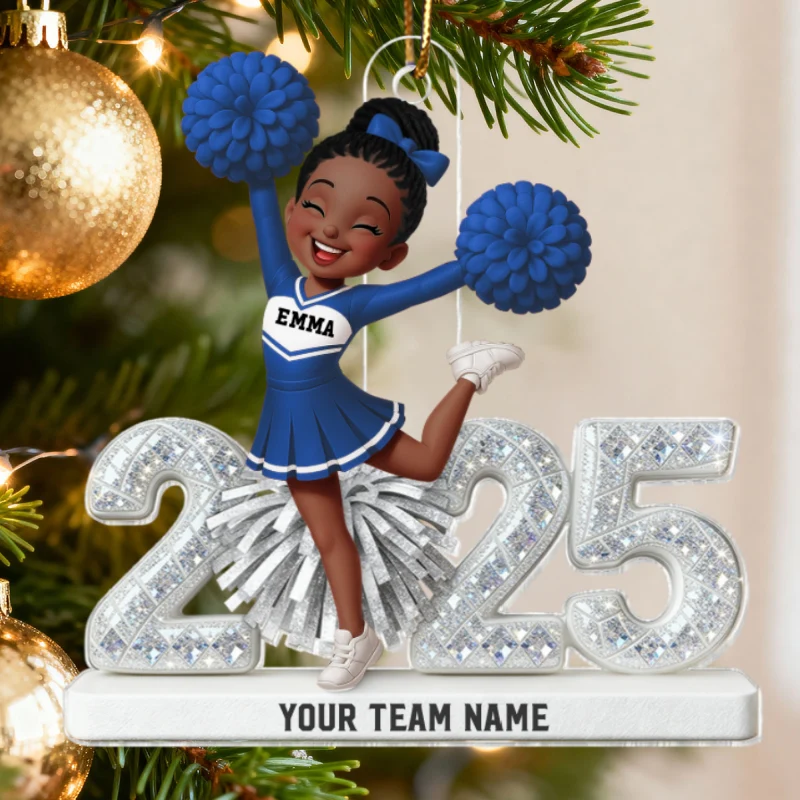 3D Shining Effect Christmas Cheerleader - Personalized Acrylic Ornament - Christmas Gift For Cheerleaders - Image 10